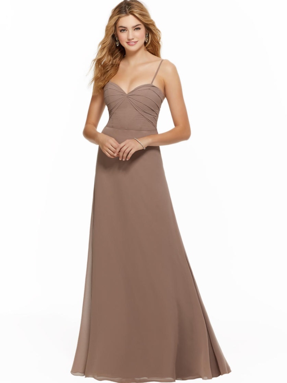 NWT MORILEE FAWN CHIFFON GOWN SIZE 10
